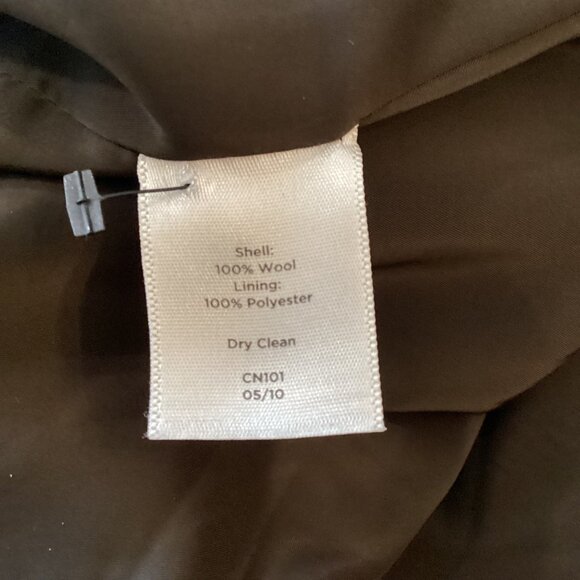 Talbots Plaid Blazer Jacket Size 10P Wool Blend Plaid Ruffle Brown/Teal - Picture 11 of 11